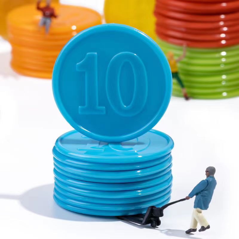 Board Game Zenith - 40 fiches da poker con numeri,