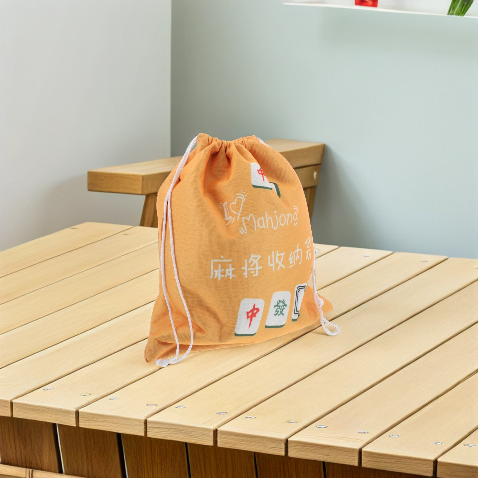 Tile Bag Drawstring - Sacchetto con coulisse per tessere Mahjong,