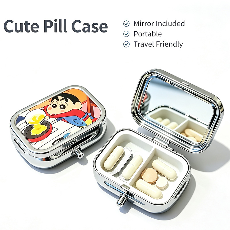 Token Tray Organizer - Astuccio Portatile Crayon Shin-chan con Specchio,
