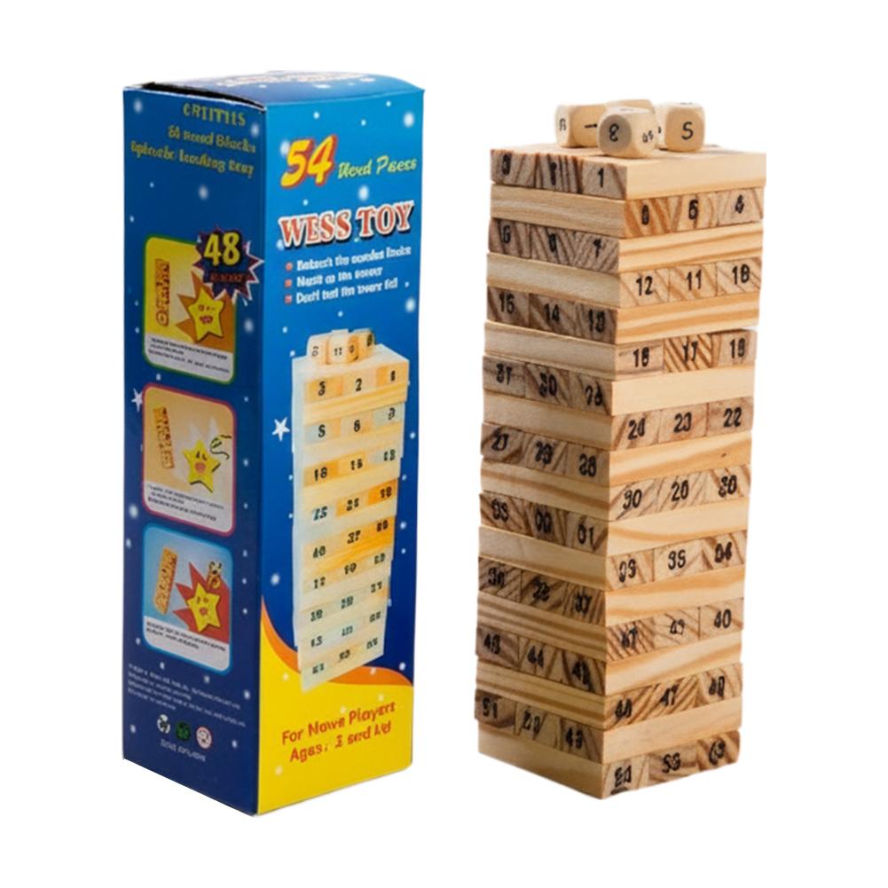 Board Game Jenga - Blocchi di Costruzione in Legno di