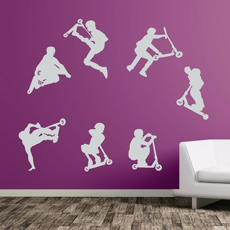 7Pcs Stunt Scooters Sport Wall - Board Game Quote recensione e prezzo