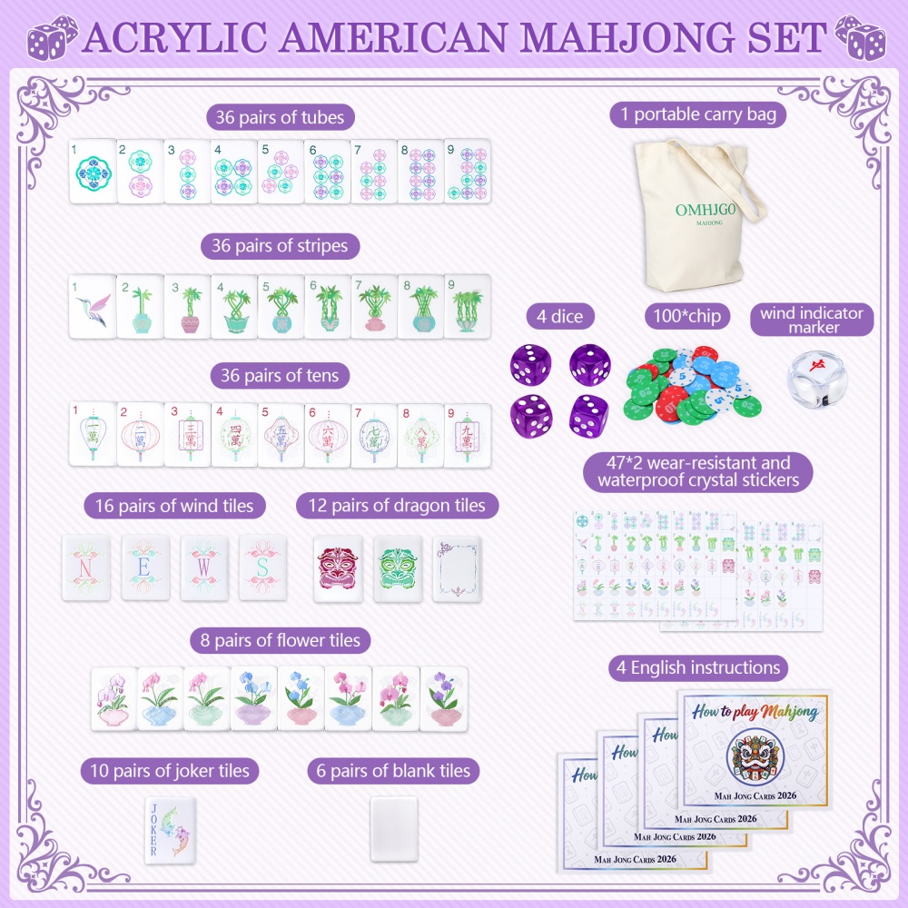 Set Mahjong Americano in Acril - Board Game Mahjong recensione e prezzo