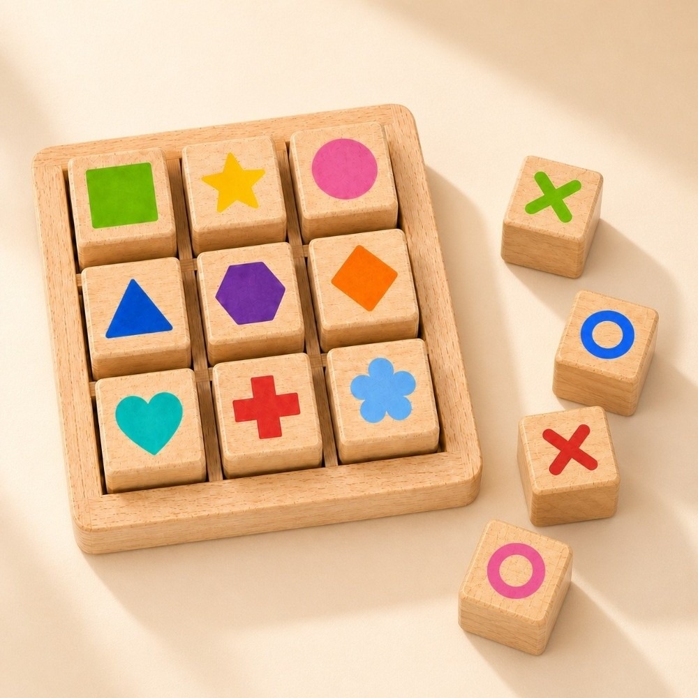 Tic Tac Toe in Legno Portatile - Board Game For 5 Players recensione e prezzo