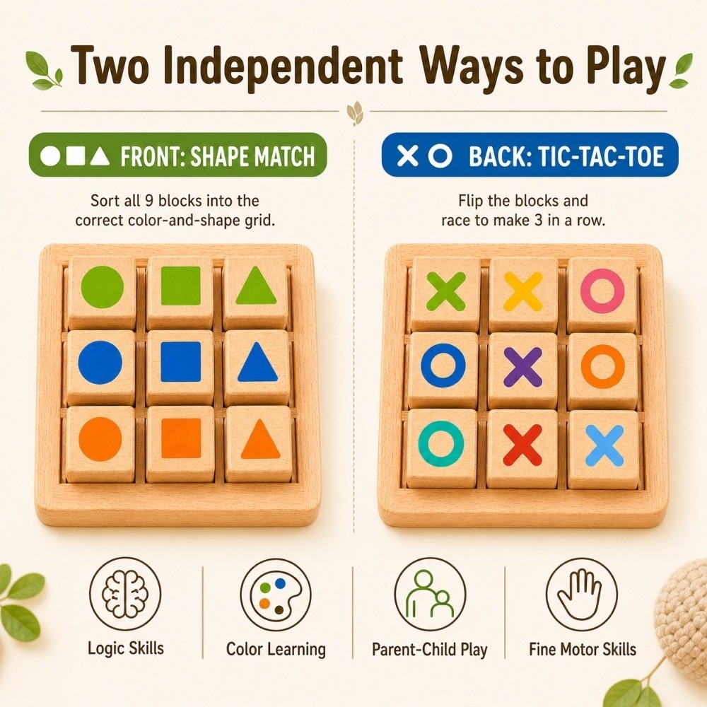 Tic Tac Toe in Legno Portatile - Board Game For 5 Players recensione e prezzo